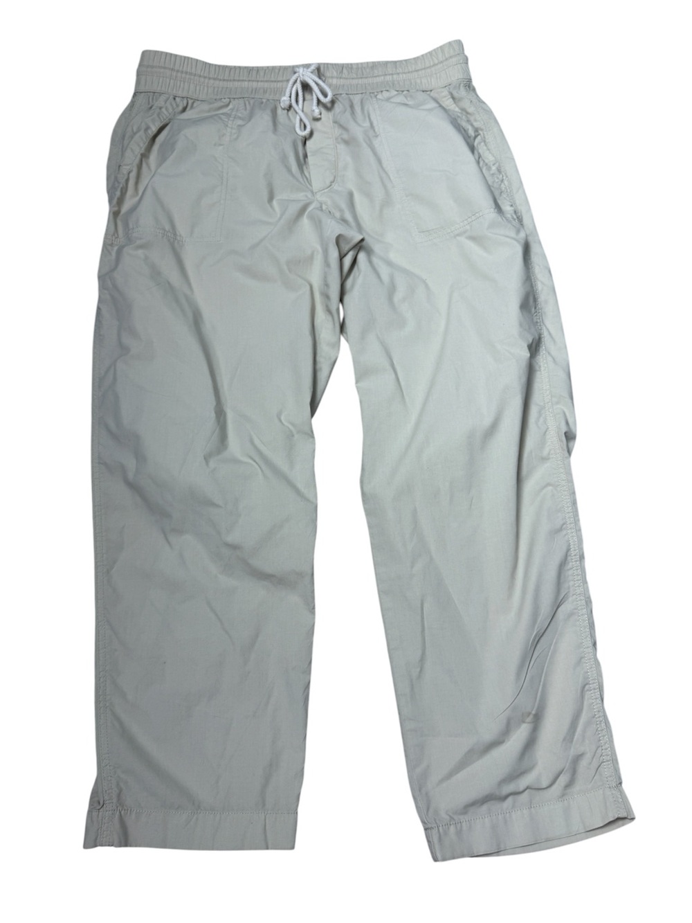Lou & Grey pants light beige drawstring utility cotton pants from Loft